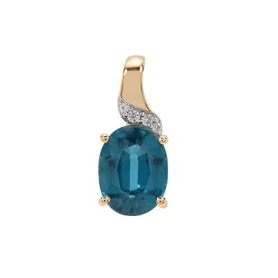 Colour Change Kyanite Pendant with White Zircon in 9K Gold 2.40cts