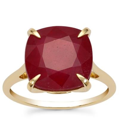 Malagasy Ruby Ring in 9K Gold 10cts
