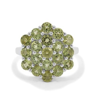 Red Dragon Peridot Ring in Sterling Silver 3.71cts