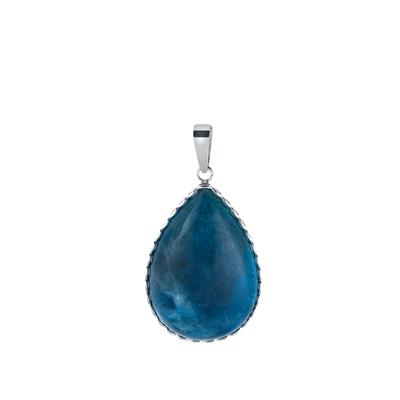 Blue Apatite Pendant in Sterling Silver 33.30cts