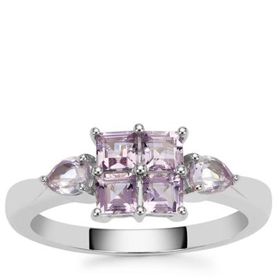 Pau D'Arco Amethyst Ring in Sterling Silver 1cts