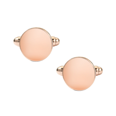 Cufflinks in Rose Gold Plated Sterling Silver With Satin Finish.