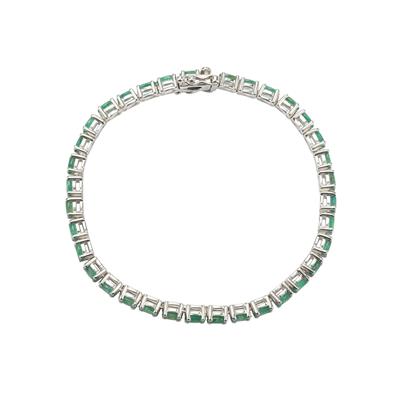 Zambian Emerald Bracelet in Sterling Silver 8cts | Gemporia