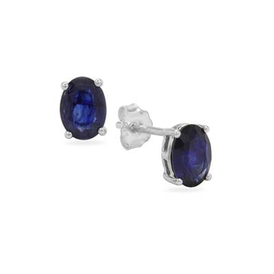 Blue Sapphire Sterling Silver Earrings 