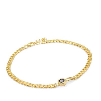 Fissure-Filled Sapphire Bracelet in Gold Plated Sterling Silver 0.55cts