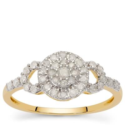 Diamonds Ring in 9K Gold 0.54cts