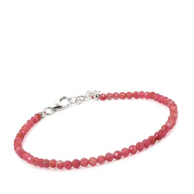 Pink Tourmaline Bracelet in Sterling Silver 11.77cts 