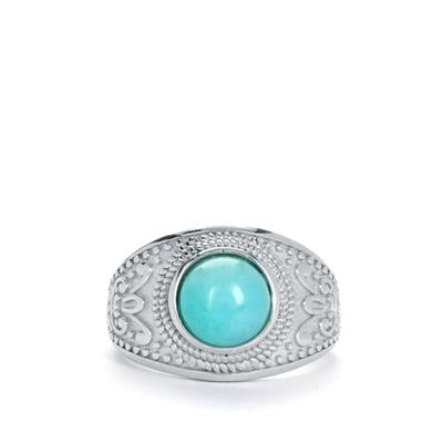 Amazonite Ring in Sterling Silver 1cts