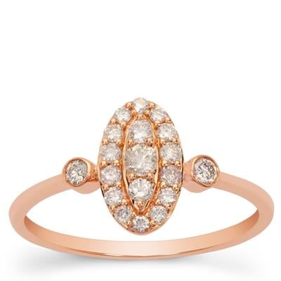 Pink Diamond Ring in 9K Rose Gold 0.36ct