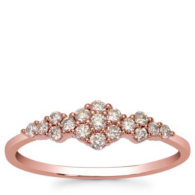 Pink Diamond Ring in 9K Rose Gold 0.33ct