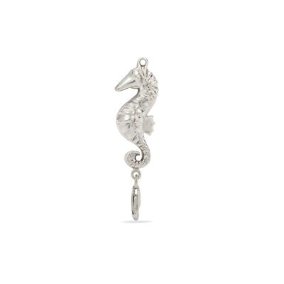  Sterling Silver Magnetic Seahorse Clasp with Lobster Lock