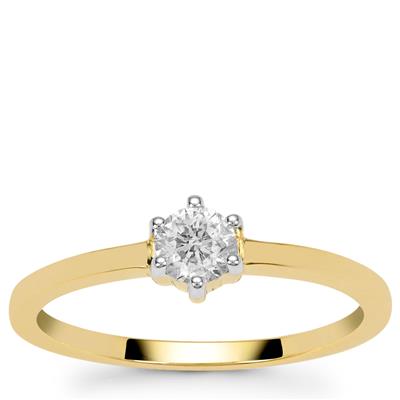 Diamonds Ring in 9K Gold 0.32cts