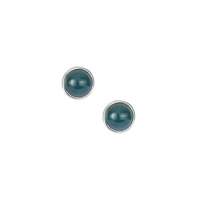 Olmec Jadeite Earrings in Sterling Silver 4.25cts