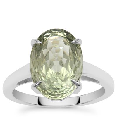 The Lazare Cut Prasiolite Ring in Sterling Silver 5.45cts