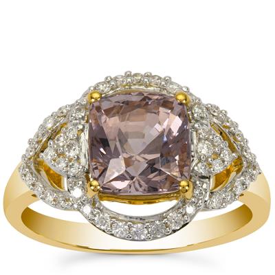 Burmese Spinel Ring with Diamonds in 18K Gold 3.57cts