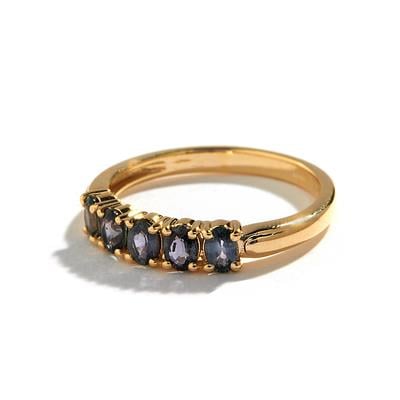 Colour Change Sapphire Ring in 9K Gold 1ct