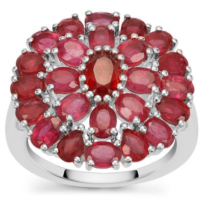 Thai Ruby Ring in Sterling Silver 6.25cts (F)