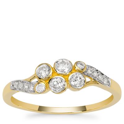 Diamonds Ring in 9K Gold 0.33ct
