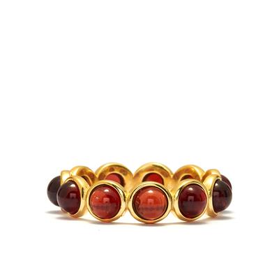 Spessartite Garnet Ring in Gold Tone Sterling Silver 4cts
