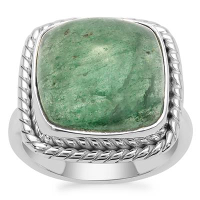Kiwi Quartz Ring in Sterling Silver 12cts