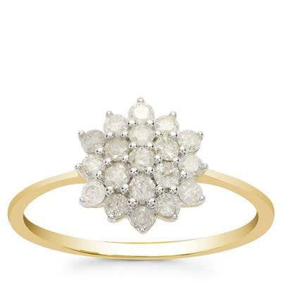 Diamonds Ring in 9K Gold 0.51cts
