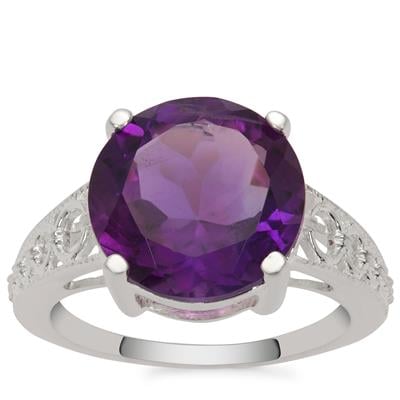 Tanzanian Amethyst Ring in Sterling Silver 7cts