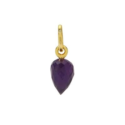 Molte Bahia Amethyst Charm in Gold Plated Sterling Silver 3.25cts 