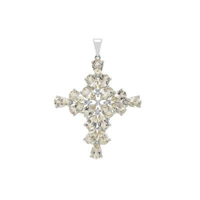 Serenite Pendant with White Topaz in Sterling Silver 6.85cts