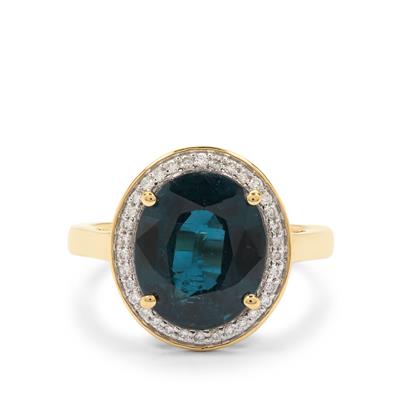 Colour Change Kyanite Ring with Diamonds in 18K Gold 6.29cts 