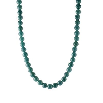 Type A Olmec Jadeite Necklace in Sterling Silver 382.50cts 