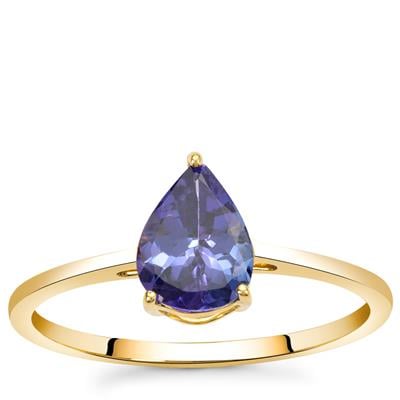 AA Tanzanite Ring in 9K Gold 0.90cts