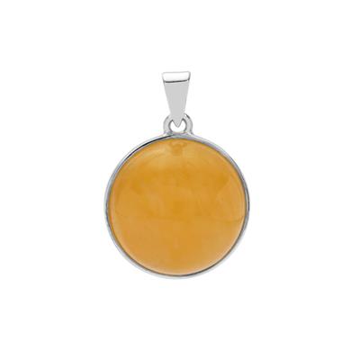 Yellow Aventurine Pendant in Sterling Silver 41.50cts