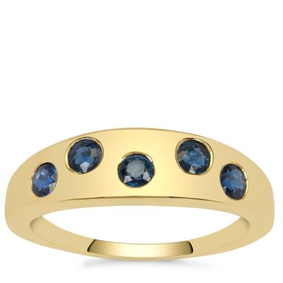 Natural Royal Blue Sapphire Ring in 9K Gold 0.80cts