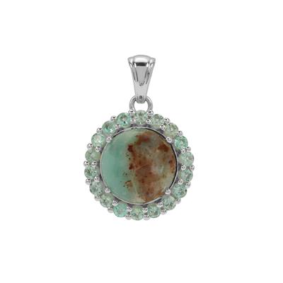 Aquaprase™ Pendant with Aquaiba™ Beryl in Sterling Silver 7.45cts