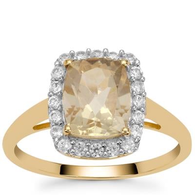 Serenite Ring with White Zircon in 9K Gold 2.40cts