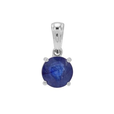 Blue Sapphire Sterling Silver Pendant