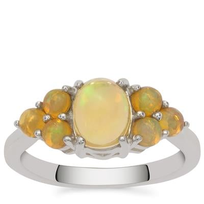 Ethiopian Opal Ring in Sterling Silver 1.45cts