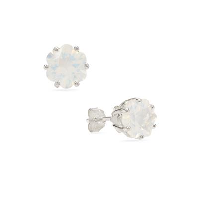 Blue Moon Quartz Earrings in Sterling Silver 3cts