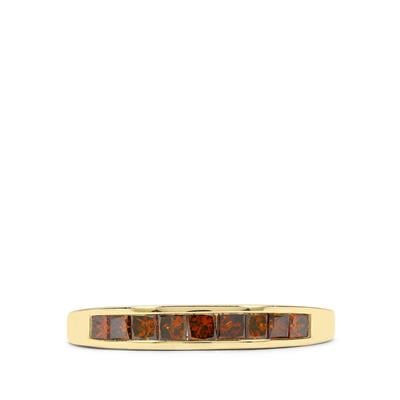 Red Diamond Ring in 9K Gold 0.50cts