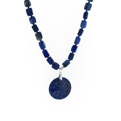 Lapis Lazuli Necklace in Sterling Silver 182cts