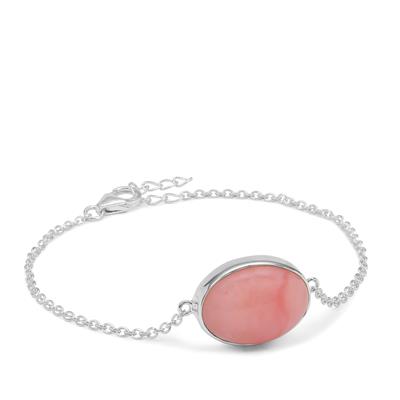 Peruvian Pink Opal Bracelet in Sterling Silver 7.72cts