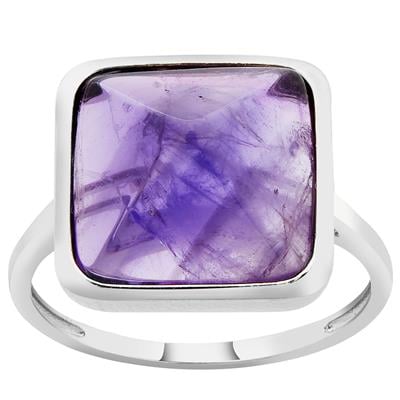 Zambian Amethyst Ring in Sterling Silver 7cts
