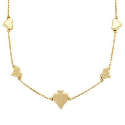 Gold Plated 999 Sterling Silver Heart Slider Necklace