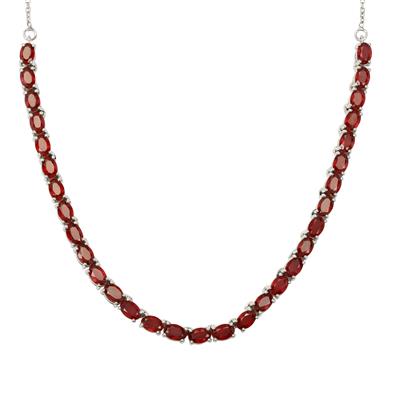 Bemainty Ruby Necklace in Sterling Silver 21.30cts
