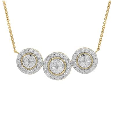Canadian Diamonds Necklace in 9K Gold 1cts