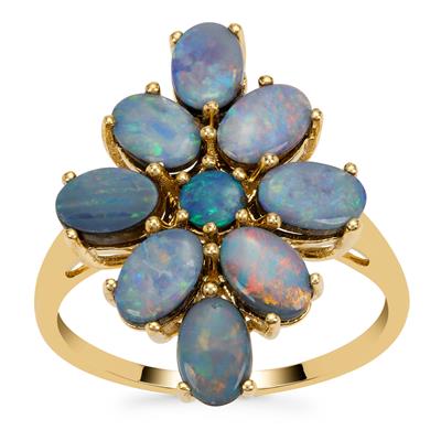 Crystal Opal on Ironstone Ring in 9K Gold