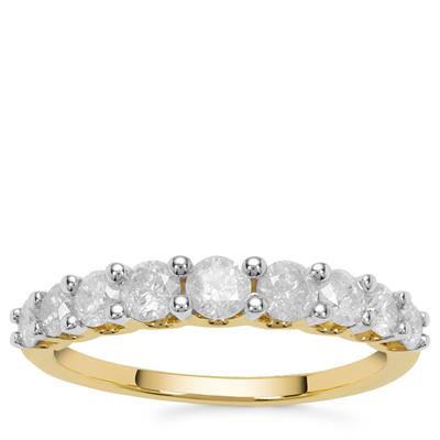 Diamonds Ring in 9K Gold 1.01cts