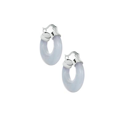 Type A Bi-Colour Jadeite Earrings in Sterling Silver 21cts 