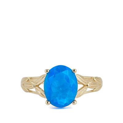 Ethiopian Paraiba Blue Opal Ring in 9K Gold 1.63cts