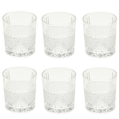 Whiskey Glass Crystal Clear Set of Six